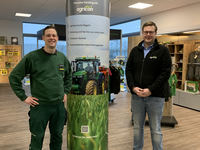 Florian Schönfeld, AMS-Spezialist bei LVB-Steinbrink GmbH, und Timo Roehl, Fachberater Niedersachsen der Agricon GmbH Florian Schönfeld, AMS-Spezialist bei LVB-Steinbrink GmbH, und Timo Roehl, Fachberater Niedersachsen der Agricon GmbH